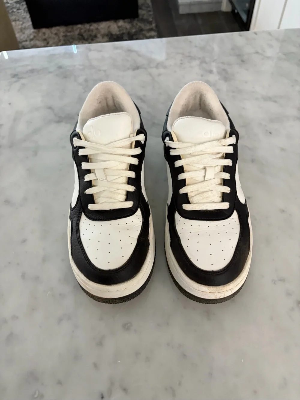 ALO Yoga Kids Black and White Low-Top Sneakers